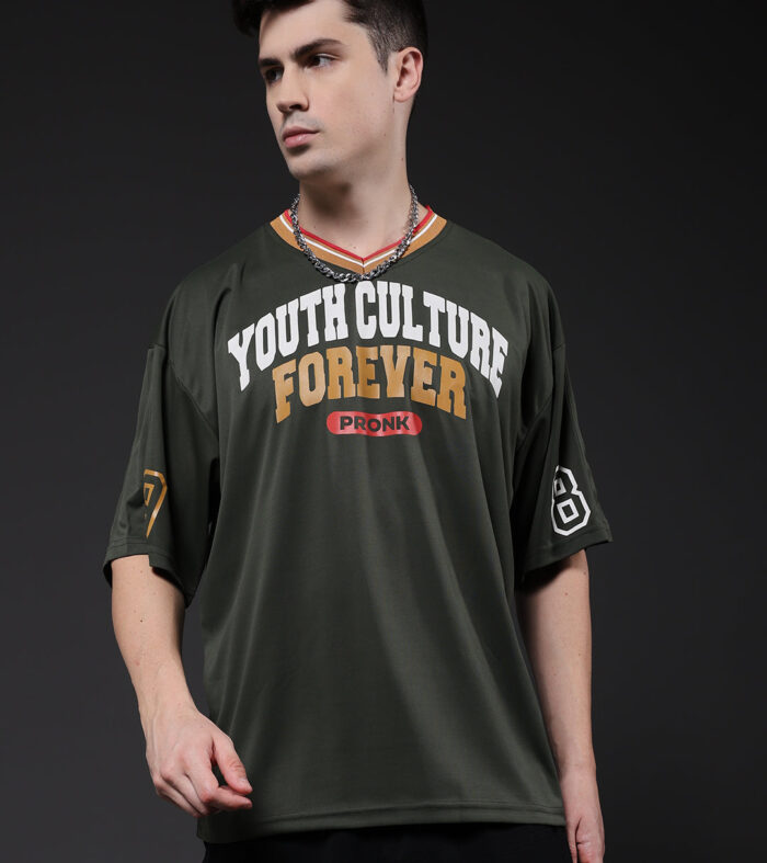 Men Oversized Varsity T-Shirt