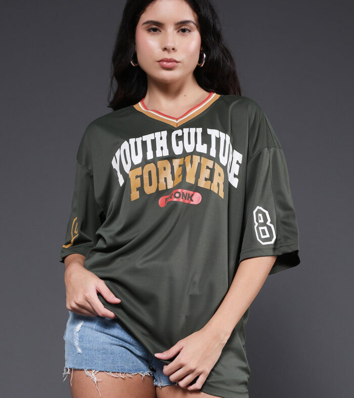 Women Oversized Varsity T-Shirt