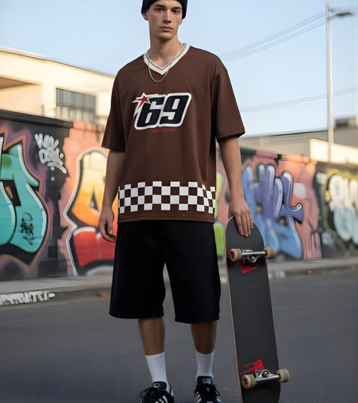 Men Oversized Varsity T-Shirt