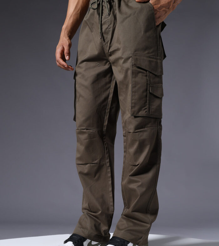 Men Utility Cargo - Olive Green