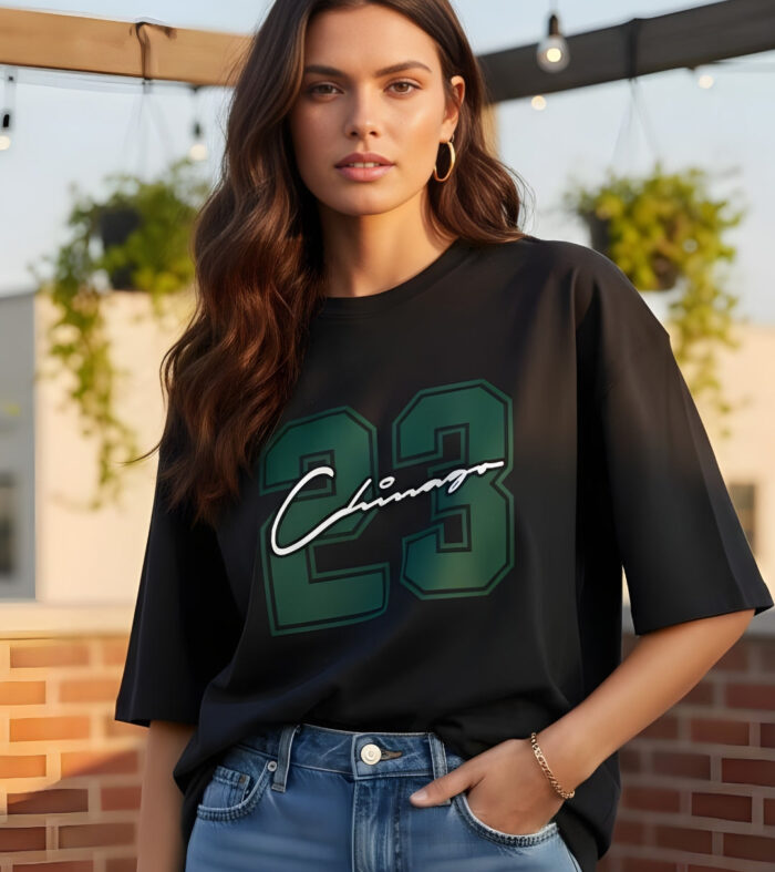 MIDNIGHT 23 Women Graphic Oversized Printed T-Shirt