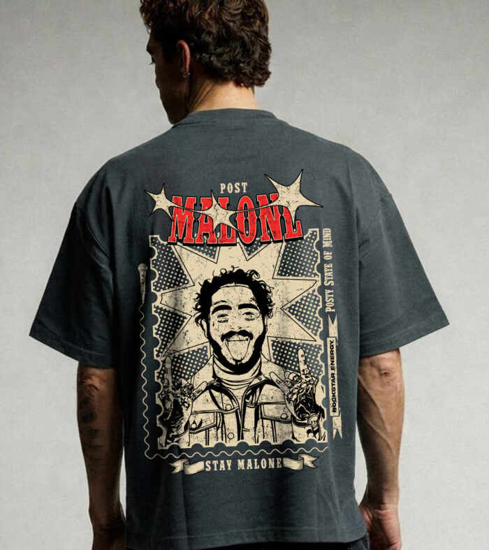 Stamp Of Sound Men Printed Oversized T Shirt