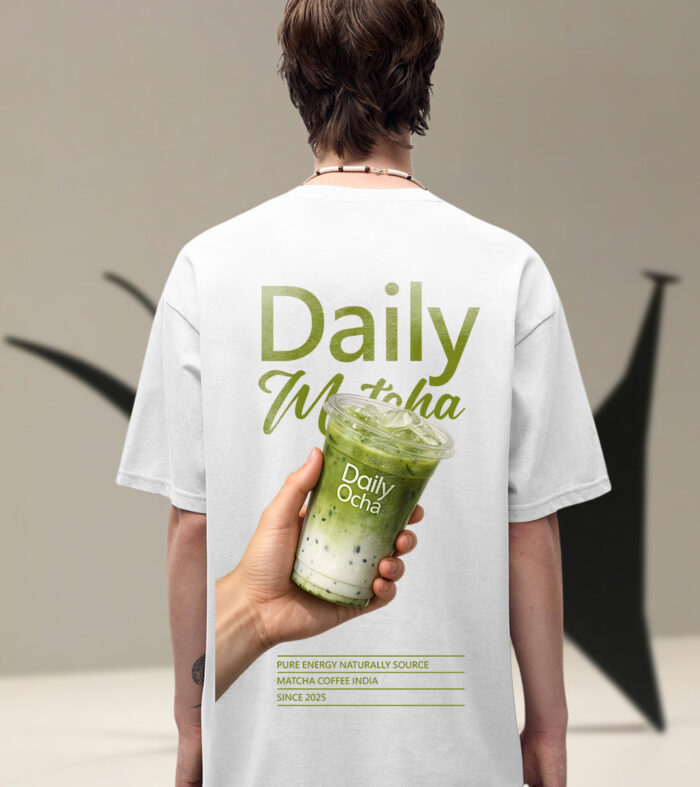 Daily Matcha Men Printed Oversized T Shirt Copy