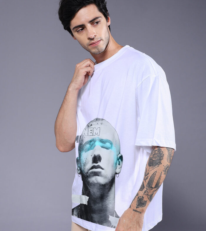URBAN ICON YOU Men Printed Oversized T-Shirt