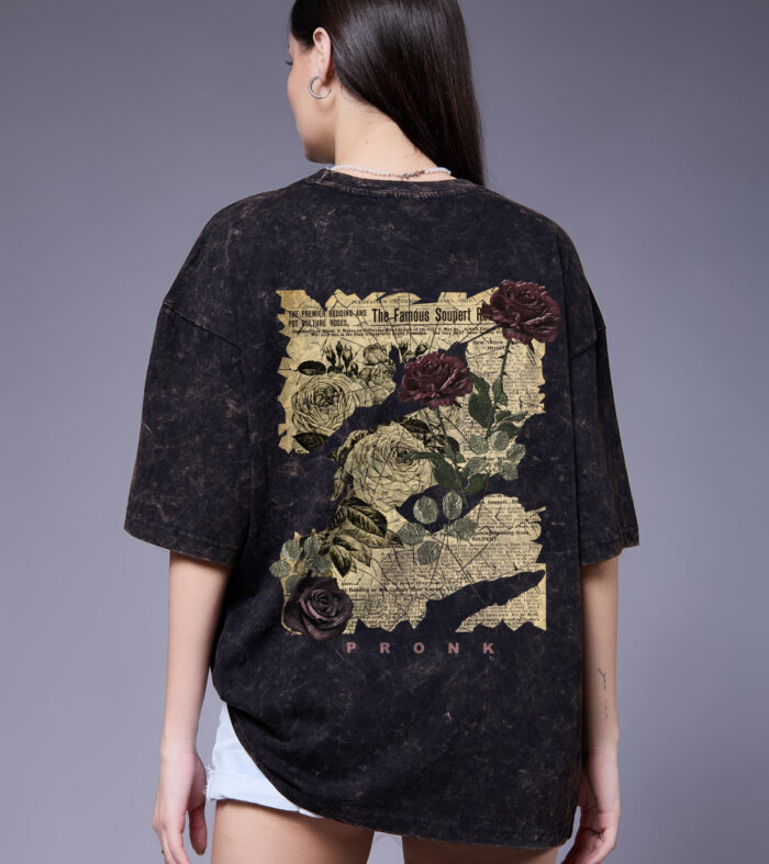 FADED DREAMS Women Retro Wash Oversized T-Shirt