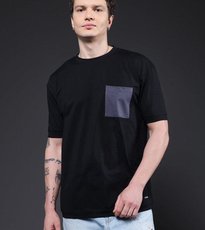 Men Oversized T Shirt Black