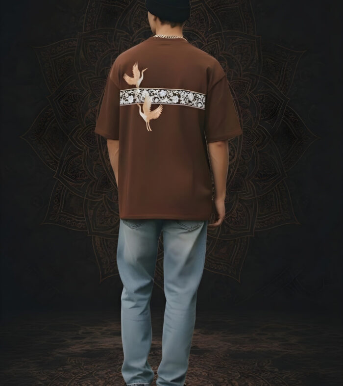 Mandala Roots Printed Men Premium Oversized T-Shirt