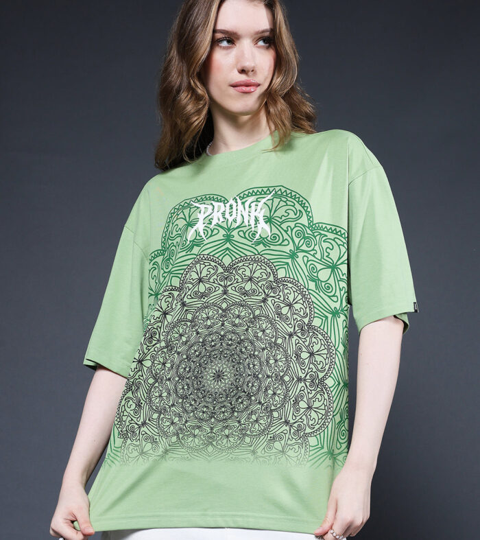 Mandala Roots Women Premium Oversized T-Shirt