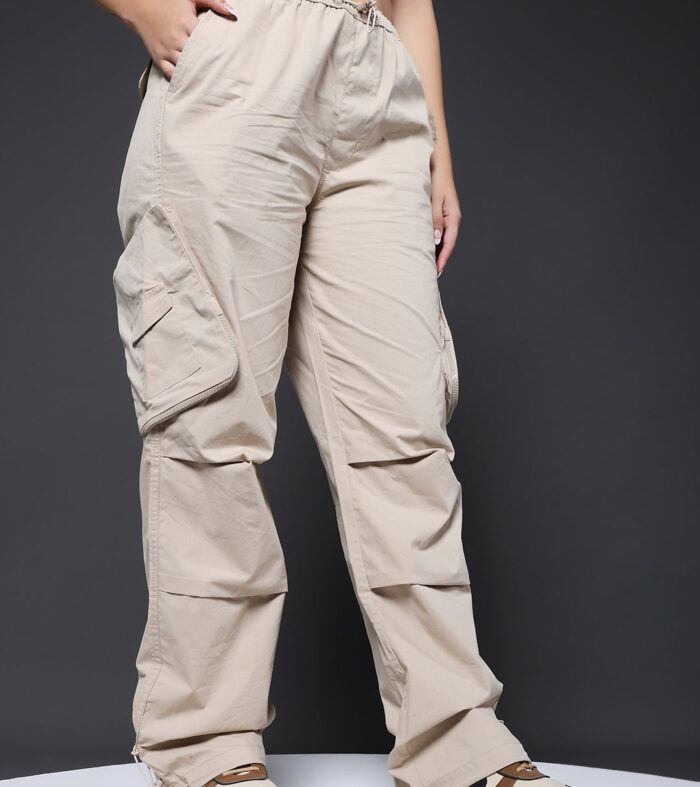 Parachute Pants For Women - Beige