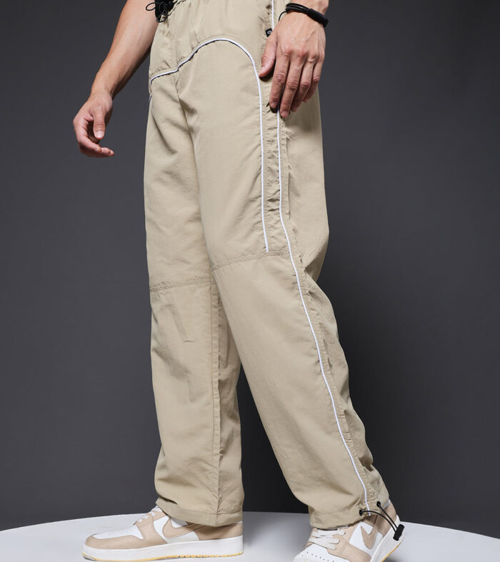Striped Parachute Pants For Men