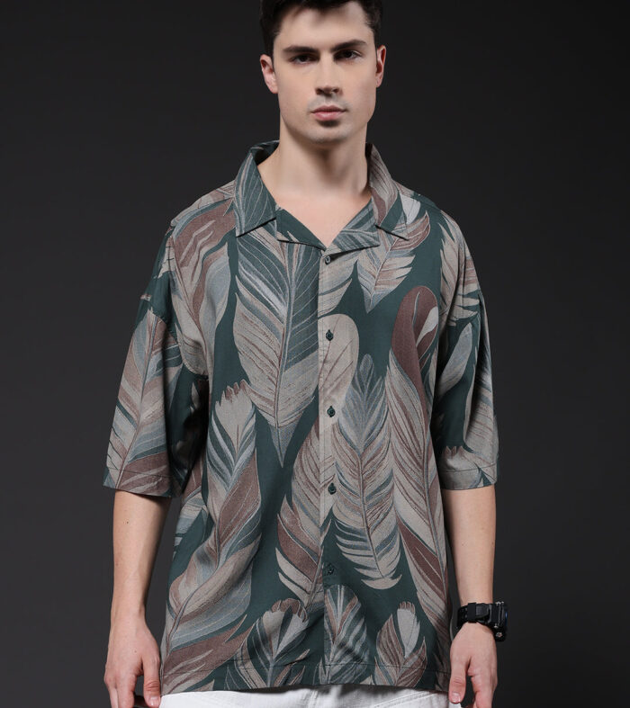 Mens Half Sleeve Casual Shirt Mint Green