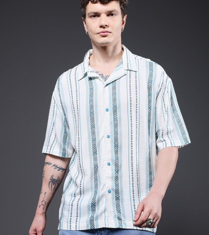 Mens Half Sleeve Casual Shirt  – Mint Green