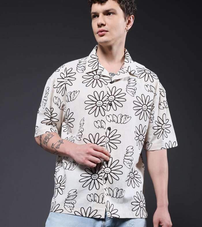 Mens Half Sleeve Casual Shirt Black 6