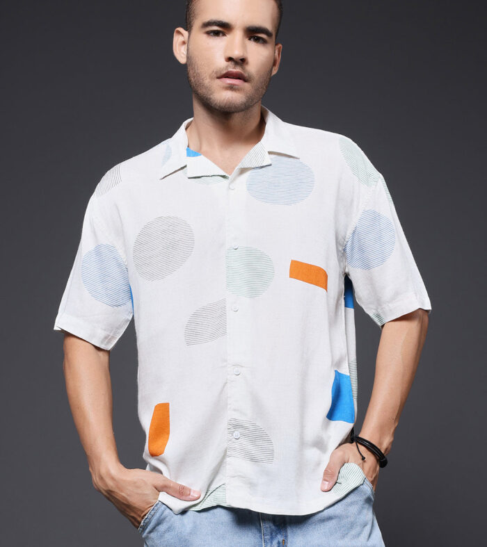 Mens Half Sleeve Casual Shirt  – Blue