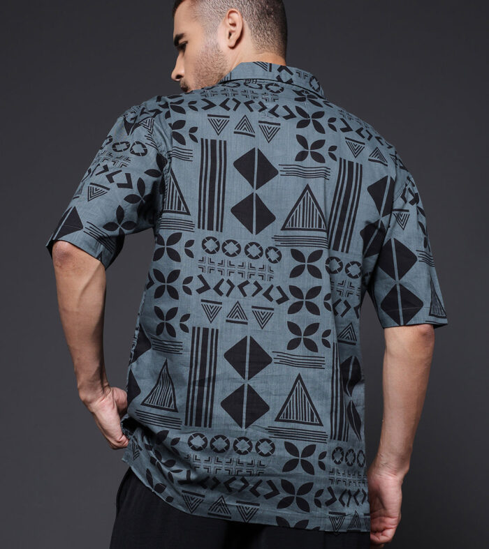 Mens Half Sleeve Casual Shirt  – Olive Green