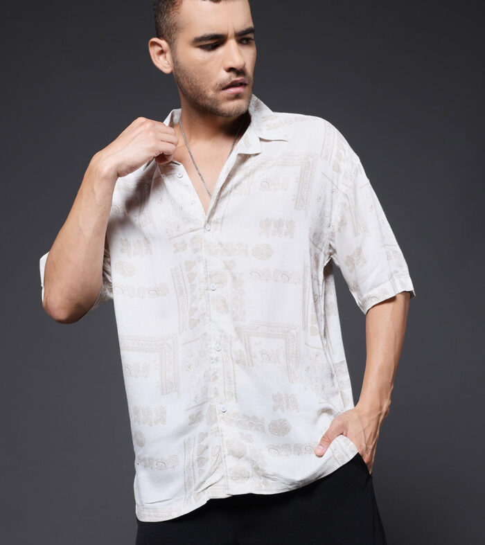 Mens Half Sleeve Casual Shirt  – Cocoa