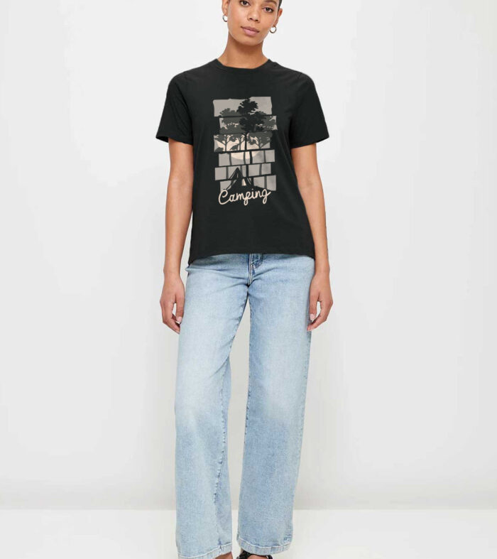 Camping Women Half Sleeve T-Shirt