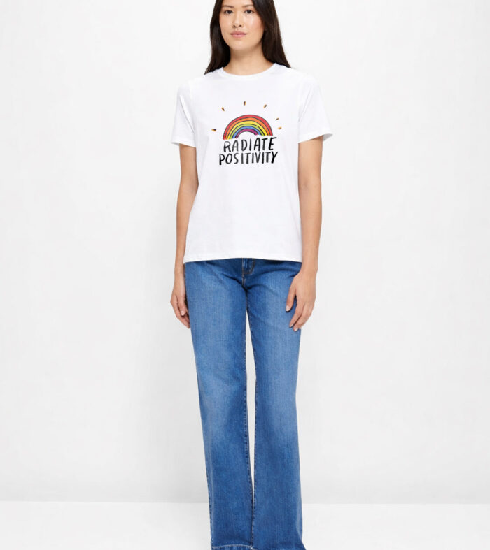 Radiate Positivity Women half sleeve T-shirt