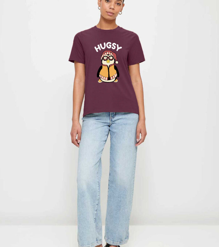 Hugsy Women Half Sleeve T-Shirt