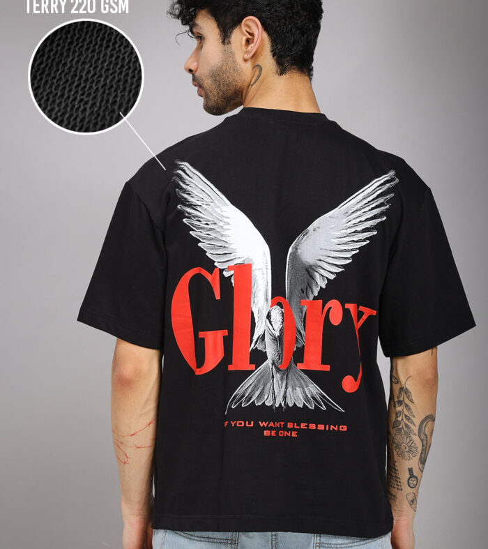 Glory Puff Printed Men Oversized Terry T-shirt